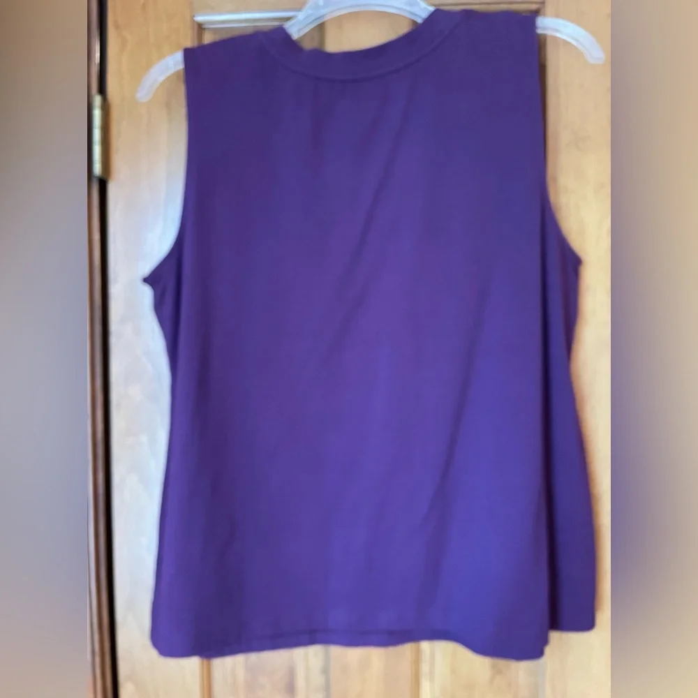 Croft & Barrow sleeveless top size 1X purple top - Picture 3 of 3